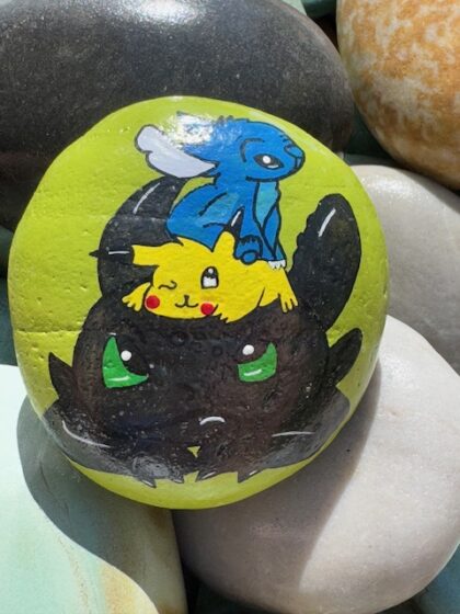 Stitch, Pikachu, Toothless